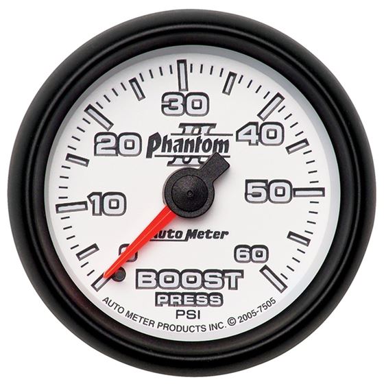 AutoMeter Phantom II 52.4mm Mechanical 0-60 PSI Bo