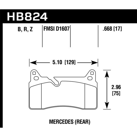 Hawk Performance HPS 5.0 Brake Pads (HB824B.668)