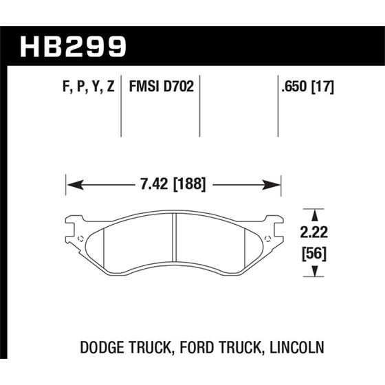 Hawk Performance Super Duty Brake Pads (HB299P.650