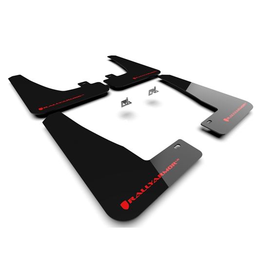 Rally Armor Black Mud Flap/Altered Font Red Logo f