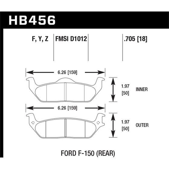 Hawk Performance LTS Brake Pads (HB456Y.705)
