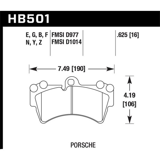 Hawk Performance HPS Brake Pads (HB501F.625)