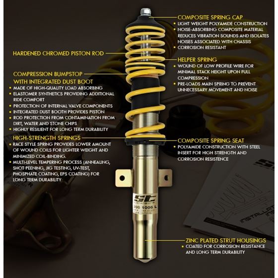 ST XTA Height, Rebound Adjustable Coilover Kit w-3