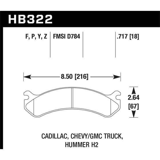 Hawk Performance HPS Brake Pads (HB322F.717)