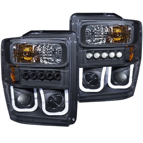 ANZO 2008-2010 Ford F-250 Projector Headlights w/