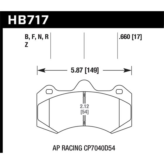 Hawk Performance Street Brake Pads (HB717F.660)