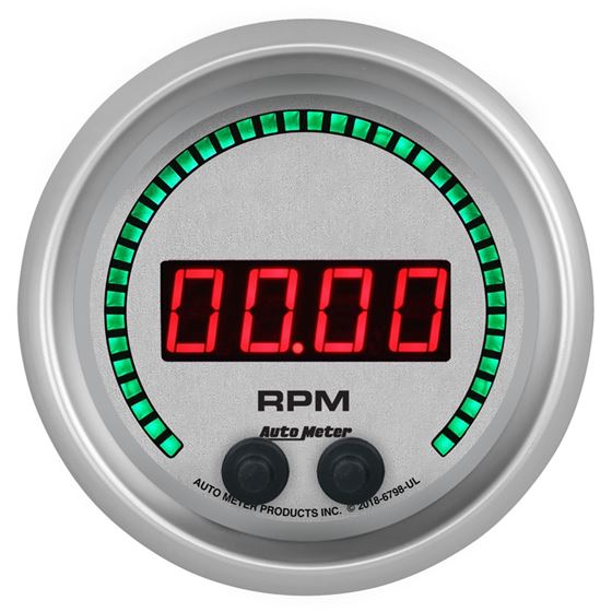 Autometer 85.7mm Silver 0-16K RPM Tachometer Ultra