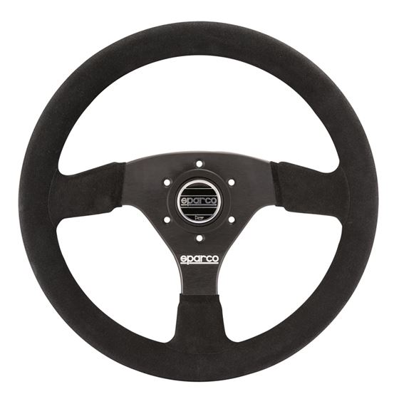 Sparco R323 Racing Steering Wheel, Black Suede (01