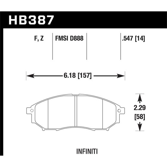 Hawk Performance HPS Brake Pads (HB387F.547)