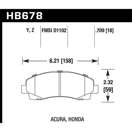Hawk Performance LTS Brake Pads (HB678Y.709)
