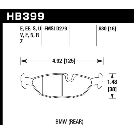 Hawk Performance HPS Brake Pads (HB399F.630)