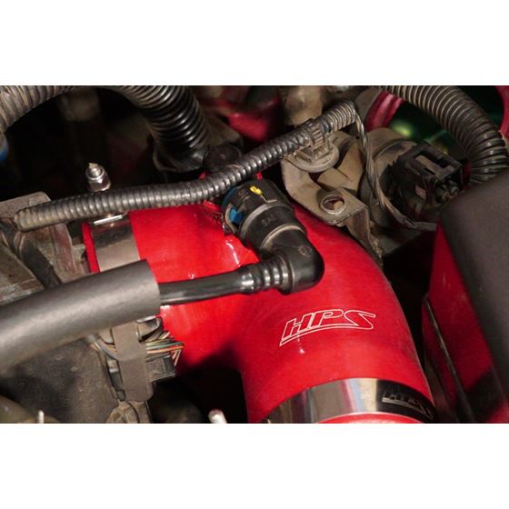 HPS Red Reinforced Silicone Post MAF Air Intake-3