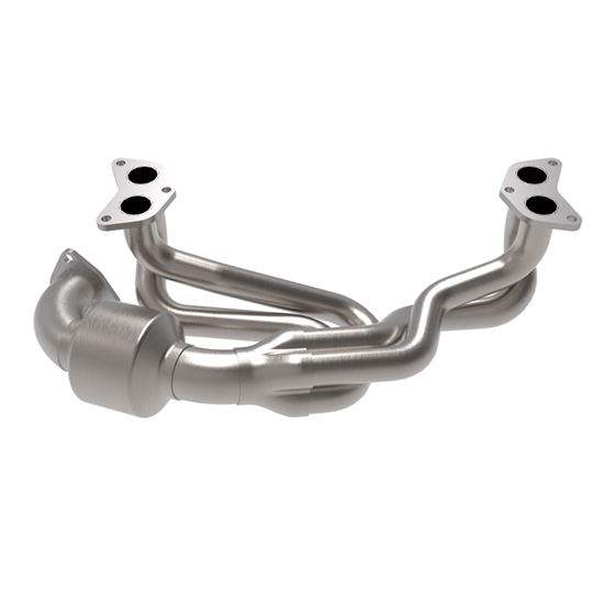 aFe Twisted Steel 304 Stainless Steel Header w/ Ca