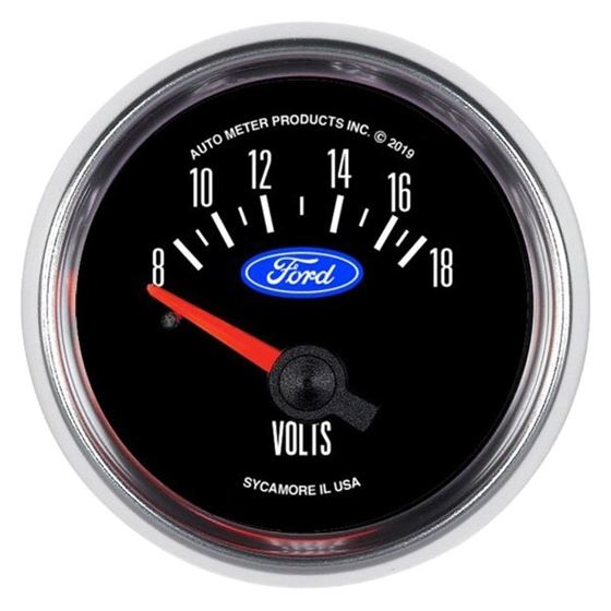 AutoMeter Ford 2-1/16in. 18V Electric Voltmeter Ga