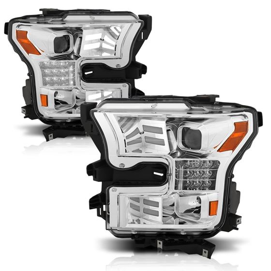 Anzo Projector Headlight Set; w/Plank Style Design