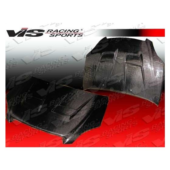 VIS Racing Thunder Style Black Carbon Fiber Hood