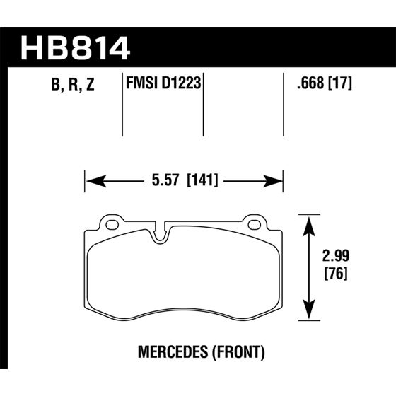 Hawk Performance Performance Ceramic Brake Pads (H