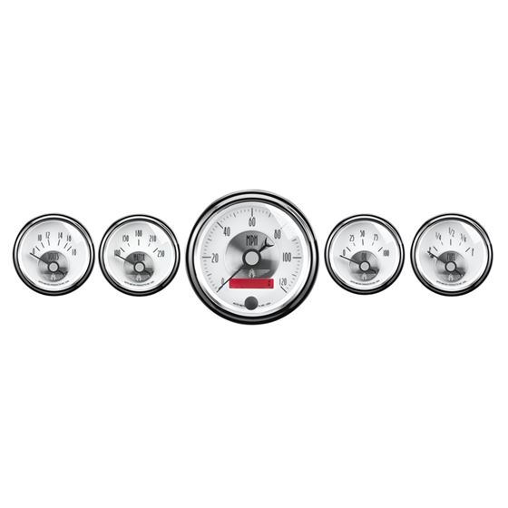 AutoMeter Prestige Series Pearl 5 Piece Gauge Kit(