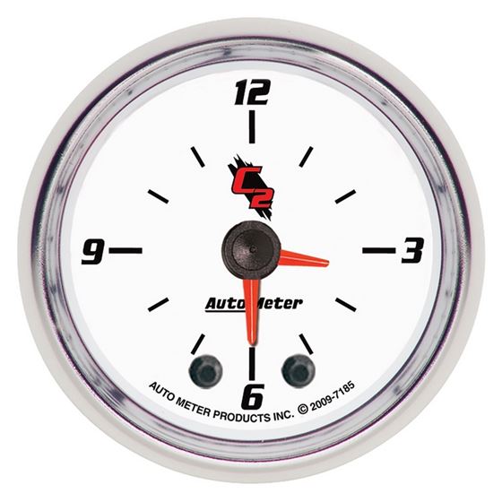 AutoMeter C2 2-1/6in 12 Hour Analog Clock Gauge(71