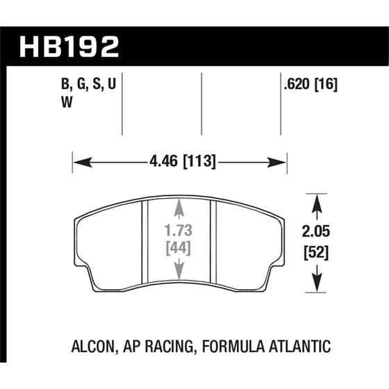 Hawk Performance Street Brake Pads (HB192B.620)