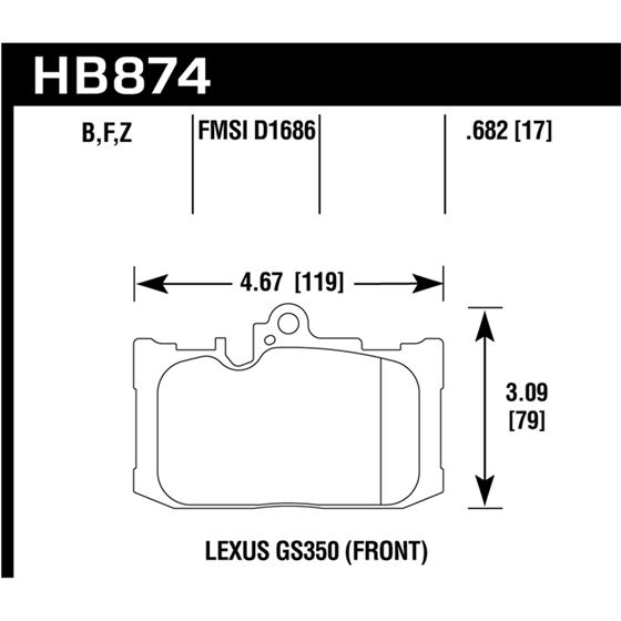 Hawk Performance LTS Brake Pads (HB874Y.682)