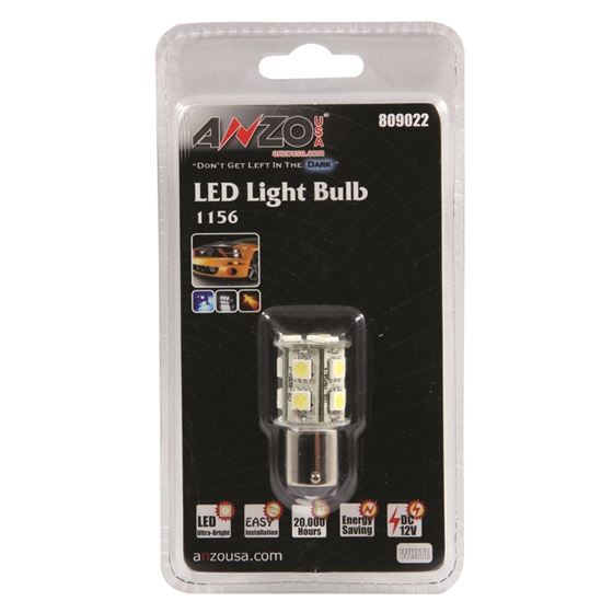 ANZO LED Bulbs Universal LED 1156 White - 13 LEDs