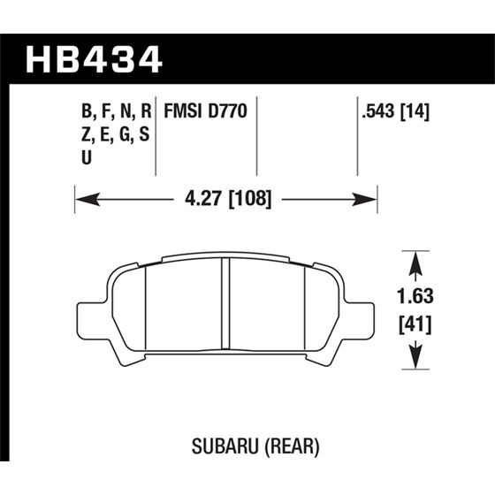 Hawk Performance HPS Brake Pads (HB434F.543)