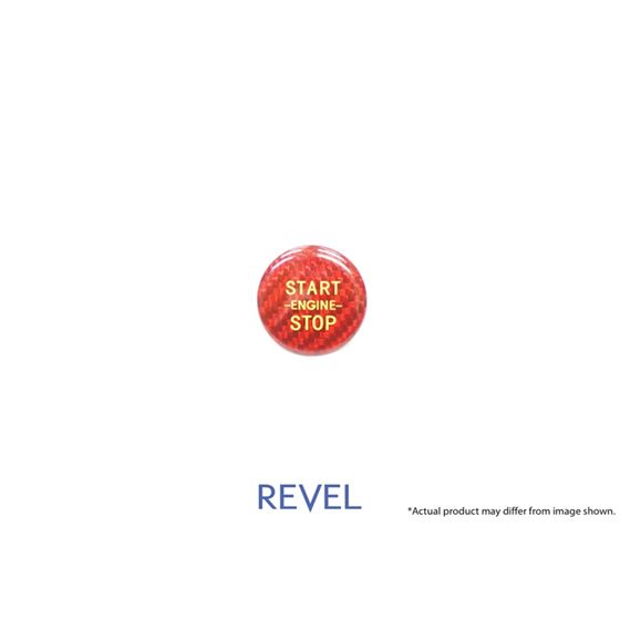 Revel GT Dry Carbon Engine Start Button Cover RED