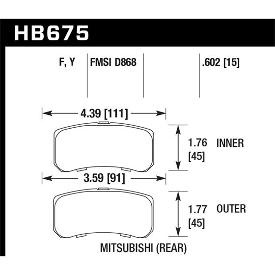 Hawk Performance HPS Brake Pads (HB675F.602)