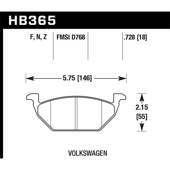 Hawk Performance HPS Brake Pads (HB365F.728A)