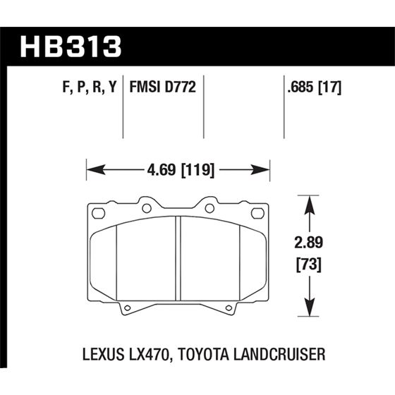 Hawk Performance Super Duty Brake Pads (HB313P.685