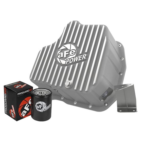 aFe Power Street Engine Oil Pan Raw w/ ined Fins f