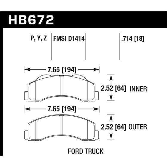 Hawk Performance Super Duty Brake Pads (HB672P.714