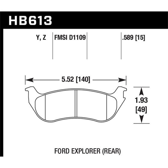 Hawk Performance Performance Ceramic Brake Pads (H