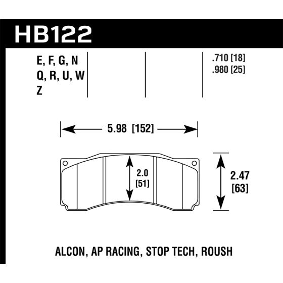 Hawk Performance HPS Brake Pads (HB122F.710)