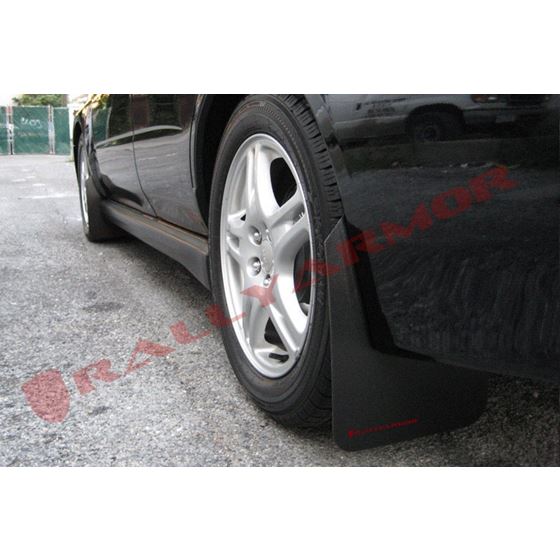 Rally Armor Black Mud Flap/Red Logo for 2002-2005