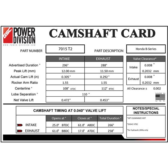 GSC Power-Division T2 Camshafts (gsc7015T2)-3