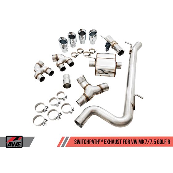 AWE SwitchPath Exhaust for MK7.5 Golf R - Chrome S