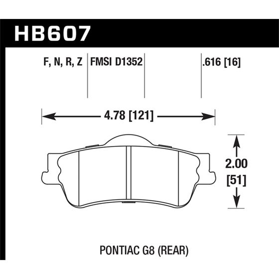 Hawk Performance HPS Brake Pads (HB607F.616)