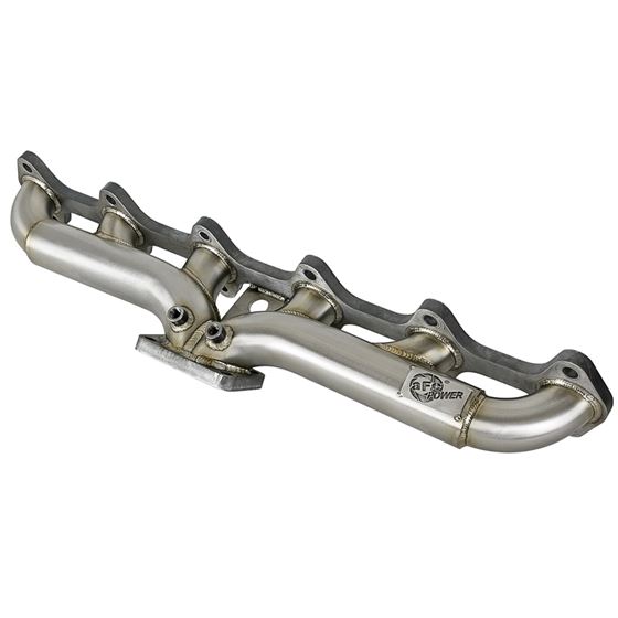 aFe Twisted Steel 304 Stainless Header w/ T4 Turbo