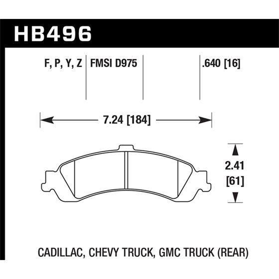 Hawk Performance HPS Brake Pads (HB496F.640)