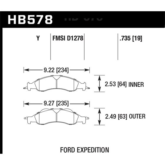 Hawk Performance LTS Brake Pads (HB578Y.735)