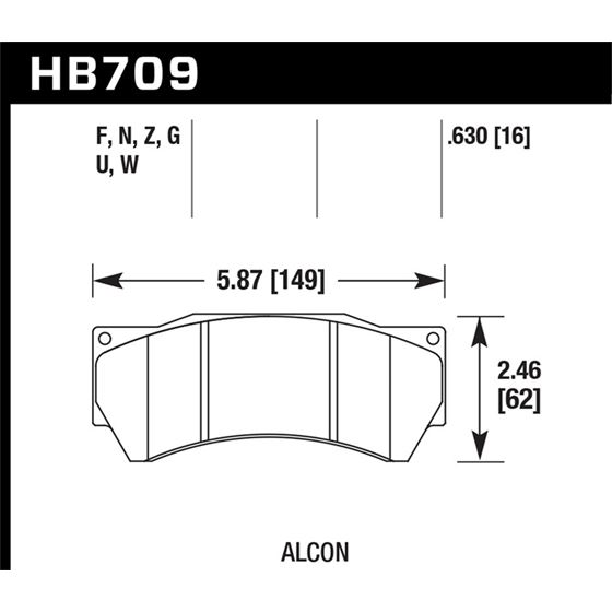 Hawk Performance DTC-30 Disc Brake Pad (HB709W.630
