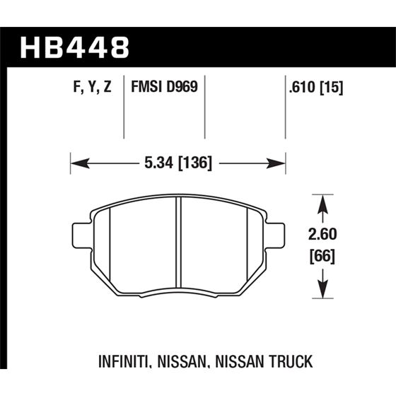 Hawk Performance Performance Ceramic Brake Pads (H