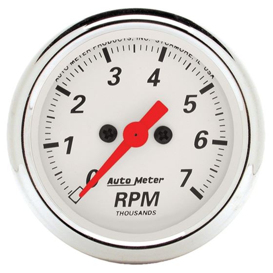 AutoMeter Arctic White 2-1/16in 7k RPM In-Dash Tac