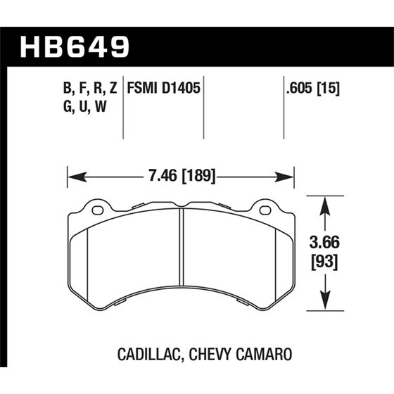 Hawk Performance DTC-70 Brake Pads (HB649U.605)