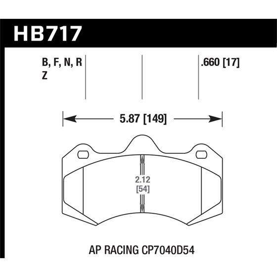 Hawk Performance HP Plus Disc Brake Pad (HB717N.66