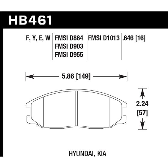 Hawk Performance HPS Brake Pads (HB461F.646)