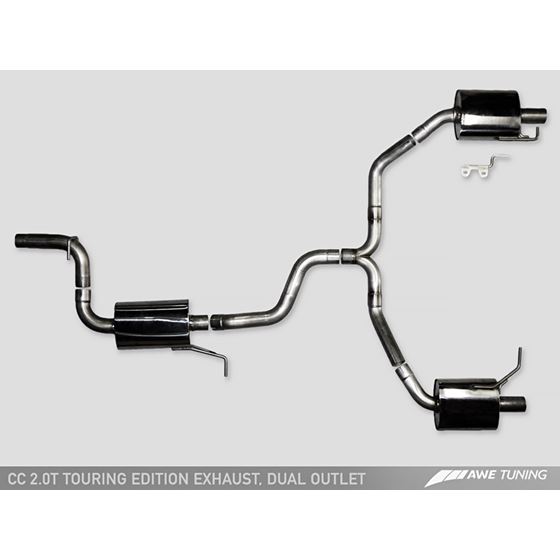 AWE Touring Edition Exhaust for VW CC 2.0T - Du-3
