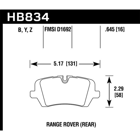 Hawk Performance HPS 5.0 Brake Pads (HB834B.645)